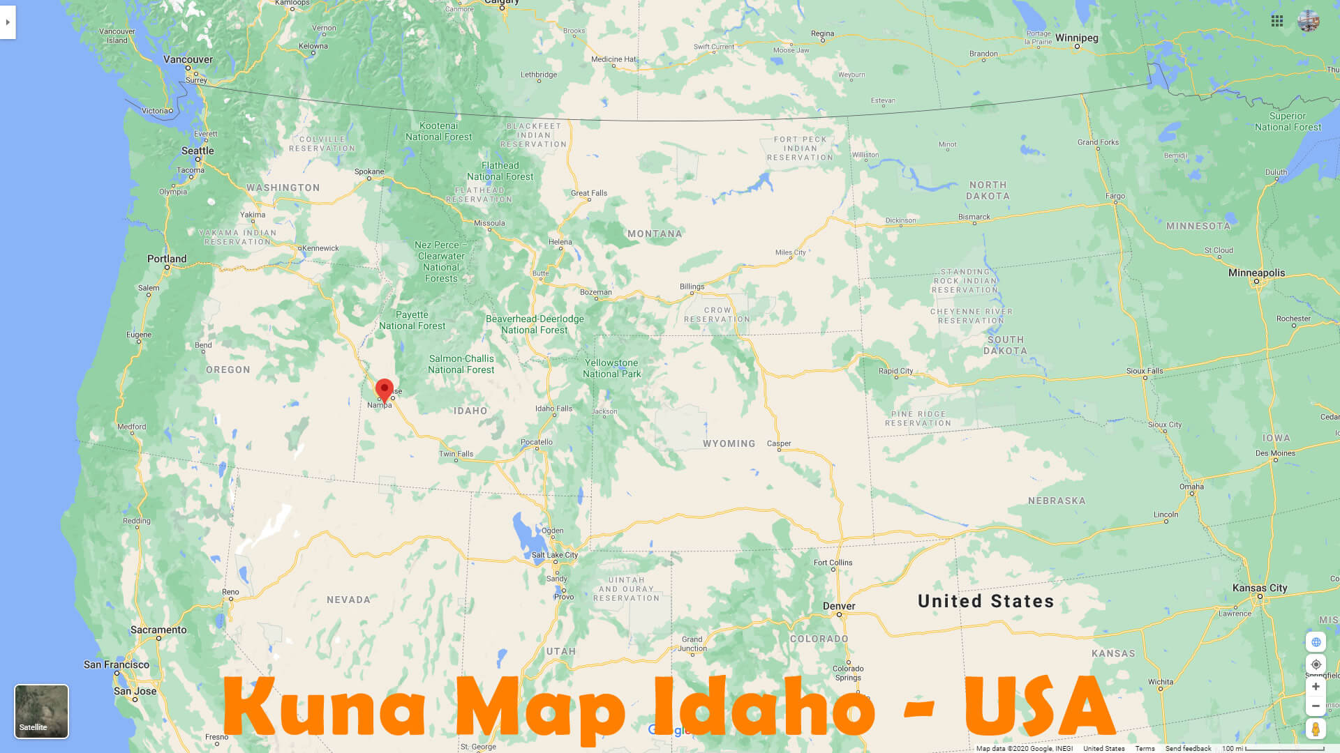 Kuna Map Idaho   USA